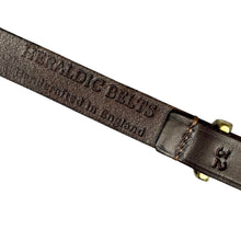 画像をギャラリービューアに読み込む, HERALDIC BELTS ヘラルディックベルト 3/4 INCH BRIDLE LEATHER BELT ナローレザーベルト 32 ブラウン 14851