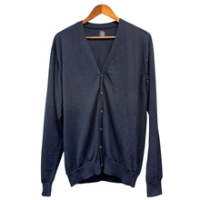 Lade das Bild in den Galerie-Viewer, BATONER バトナー Essential SUPERIOR HIGH GAUGE MERINO V CARDIGAN ウールカーディガン BN-FU-003 4 ネイビー 15860