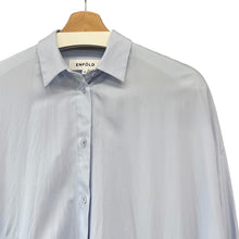 画像をギャラリービューアに読み込む, ENFOLD エンフォルド 22SS ランダムフレアシャツ 300FS930-0110 38 ブルー R14647