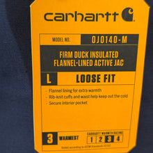 Lade das Bild in den Galerie-Viewer, Carhartt カーハート USA製 Active Jacket アクティブジャケット LOOSE FIT 0J0140-M L ネイビー 15036