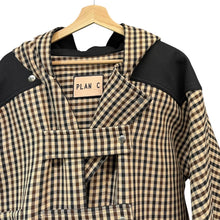 이미지를 갤러리 뷰어에 로드 , PLAN C プランシー 21AW チェック柄フードジャケット JKCAC52AG0TPA03 42 ブラウン R14615