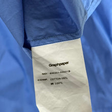 画像をギャラリービューアに読み込む, Graphpaper グラフペーパー 25SS Broad L/S Oversized Regular Collar Shirt コットンブロードオーバーサイズシャツ GM251-50001B 2 ブルー R14726