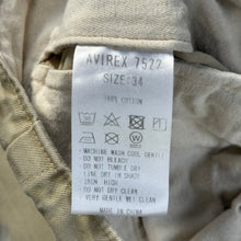 Load image into Gallery viewer, AVIREX7522 アヴィレックス7522 CHINO TROUSERS ワイドシルエットチノパン サイズ34 7832910007 14508