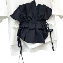 Load image into Gallery viewer, ENFOLD エンフォルド 20AW Cut Layered Tシャツ 300DA380-0470 38 ホワイト 14562