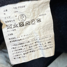 画像をギャラリービューアに読み込む, tricot COMME des GARCONS トリココムデギャソン 18AW ウール縮絨加工2タックテーパードパンツ M ネイビー TB-P008 3506