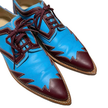 Load image into Gallery viewer, COMME des GARCONS コムデギャルソン 99AW 2トーンウエスタンレザーシューズ 23cm ブルー 3485