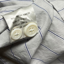 Load image into Gallery viewer, Marvine Pontiak Shirt Makers マービンポンティアックシャツメイカーズ Open Collar SH ストライプオーバーサイズオープンカラーシャツ MPSM-1903S