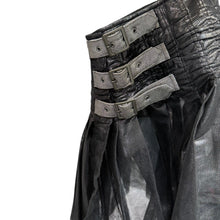 画像をギャラリービューアに読み込む, JUNYA WATANABE ジュンヤワタナベ 25SS コットンバックサテンベルテッドスカート JO-S003 S ブラック 14832