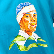 Load image into Gallery viewer, JW Anderson JWアンダーソン ポルアングラダ Blue Pol Anglada Oversized Printed Rugby Face T-shirt プリントTシャツ 14185