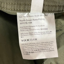 画像をギャラリービューアに読み込む, Acne Studios Bla Konst アクネ ストゥディオズ ブロコンスト 18SS North Green Kane ストレッチスリムパンツ 32 カーキ 3459