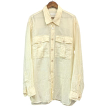 画像をギャラリービューアに読み込む, DRIES VAN NOTEN ドリスヴァンノッテン 25SS CROWSEY 1160 M.W. SHIRT コットンシアーシャツ M イエロー 15052
