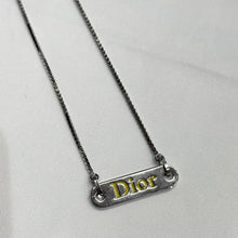 画像をギャラリービューアに読み込む, Christian Dior クリスチャンディオール ベネチアンチェーンロゴプレートネックレス 14365