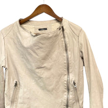 画像をギャラリービューアに読み込む, sisii シシ ユーズド加工ドレープノーカラーレザージャケット ライダースジャケット 14412