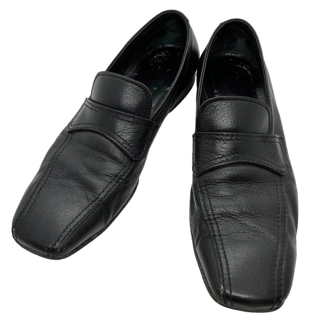 PRADA 【プラダ】 ローファー スクエアトゥ 25.5 PRADA - スクエアトゥ ローファーの通販 by t's shop｜プラダ