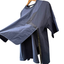 Load image into Gallery viewer, nagonstans ナゴンスタンス 22AW ナイロン切替ワイドシルエットTシャツ 470FA480-0350 M ネイビー 14535
