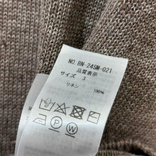 Load image into Gallery viewer, BATONER バトナー 24SS ウォッシュドハイカウントリネンクルーネックニット BN-24SM-021 14511