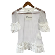 画像をギャラリービューアに読み込む, noir kei ninomiya ノワールケイニノミヤ 25SS ナイロンチュール綿ポンチカットソー Tシャツ 3O-T019 XS ホワイト 14833