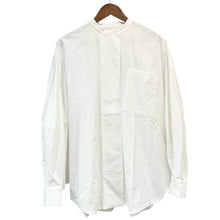 画像をギャラリービューアに読み込む, ENFOLD エンフォルド 22AW WashedタイプライターHEXAGON SHIRT バンドカラーシャツ 300FA230-1850 38 ホワイト 14799