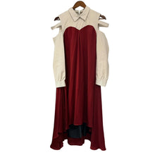 Lade das Bild in den Galerie-Viewer, ha za ma ハザマ 20SS シャツとドレスの二重装 ワンピース S レッド 15443