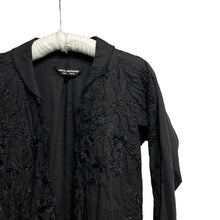 画像をギャラリービューアに読み込む, JUNYA WATANABE ジュンヤワタナベ 05SS 花柄刺繍カットオフコットンジャケット JO-J007 M ブラック 3476