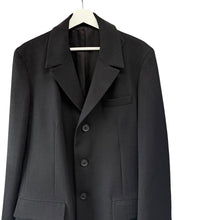 画像をギャラリービューアに読み込む, REGULATION Yohji Yamamoto レギュレーションヨウジヤマモト 24AW Re ARMY GABARDINE S-3BS NOTCHED LAPEL LONG JACKET ドクタージャケット HO-J03-141 14271