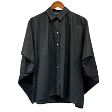 画像をギャラリービューアに読み込む, ENFOLD エンフォルド 26AW DRAPE HEXAGON SHIRT ドレープヘキサゴンシャツ 300JA230-0611 38 ブラック 15560