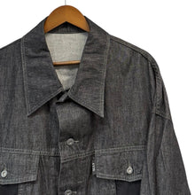 画像をギャラリービューアに読み込む, S'YTE by yohji yamamoto サイト ヨウジヤマモト 7oz TWO-TONE DENIM TRUCKER JACKET オーバーサイズデニムジャケット UT-Y14-002 3 ブラック 14816