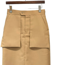 이미지를 갤러리 뷰어에 로드 , HYKE ハイク 24SS DOESKIN MIDI SKIRT ペンシルスカート 241-14148 2 ベージュ 15227