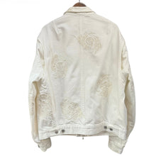 画像をギャラリービューアに読み込む, DRIES VAN NOTEN ドリスヴァンノッテン 25SS ジップアップ刺繍デニムジャケット M ホワイト 15285