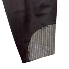 画像をギャラリービューアに読み込む, S'YTE by yohji yamamoto サイト ヨウジヤマモト WASHER WOOL GABARDINE CUT-OUT STRIPED PANTS ウールギャバジンツータックパンツ 2 ブラック UT-P21-101 14820