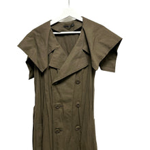 이미지를 갤러리 뷰어에 로드 , Y's ワイズ 24SS COTTON FLAX POPLIN SAILOR COLLAR COAT コットンリネンセーラーカラーノースリーブロングコート YS-C13-010