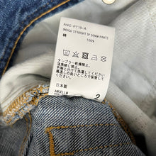 Load image into Gallery viewer, ANCELLM アンセルム INDIGO STRAIGHT 5P DENIM PANTS ユーズド加工ストレートデニムパンツ ANC-PT10-A