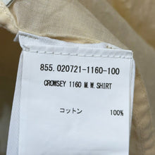 画像をギャラリービューアに読み込む, DRIES VAN NOTEN ドリスヴァンノッテン 25SS CROWSEY 1160 M.W. SHIRT コットンシアーシャツ M イエロー 15052