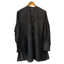 이미지를 갤러리 뷰어에 로드 , ENFOLD エンフォルド 22AW COローンChina BLOUSE プルオーバーシャツ 300FA230-1170 38 ブラック R14710