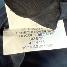 画像をギャラリービューアに読み込む, BARBOUR バブアー OVERSIZE HOODED BEDALE オーバーサイズフーデッドビデイル コットンリップストップコート 2001165 14129