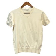 이미지를 갤러리 뷰어에 로드 , JUNYA WATANABE ジュンヤワタナベ 90's コットンVネック半袖ニット JN-100010 AD1997 アイボリー 14998