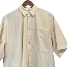 이미지를 갤러리 뷰어에 로드 , nagonstans ナゴンスタンス 25AW asymmetry shirt アシンメトリー半袖シャツ 470IA430-0301 M アイボリー 15009