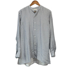 画像をギャラリービューアに読み込む, HEUGN ユーゲン 25SS SHIRT106 Morris PRINT 総柄シルクバンドカラーシャツ 1 ホワイト 15490