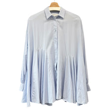 画像をギャラリービューアに読み込む, ENFOLD エンフォルド 22SS ランダムフレアシャツ 300FS930-0110 38 ブルー R14647