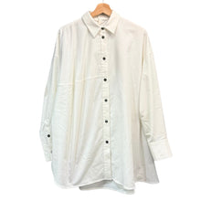 画像をギャラリービューアに読み込む, nagonstans ナゴンスタンス 25AW unbalance shirt アンバランスコーデュロイシャツ 470IA830-1231 M ホワイト 15262