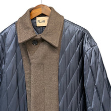 画像をギャラリービューアに読み込む, PLAN C プランシー 20AW ウール切替キルティングコート 36 ネイビー R14614