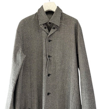 이미지를 갤러리 뷰어에 로드 , Y's ワイズ 24AW W/ MINI HERRINGBONE SHIRT CUTTING DRESS ヘリンボーンウールロングシャツドレスワンピース YO-D06-109 14227