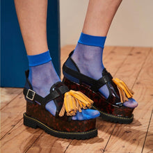画像をギャラリービューアに読み込む, PAMEO POSE パメオポーズ 20SS Aegis Sandal タッセルデザインウェッジソールサンダル 14478