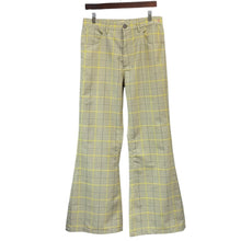 画像をギャラリービューアに読み込む, MARNI マルニ 24SS LOOK10 チェック柄ウールフレアパンツ 48 イエロー 14887