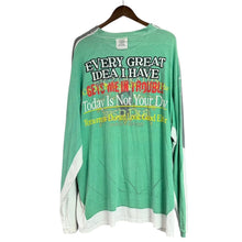 画像をギャラリービューアに読み込む, VETEMENTS ヴェトモン 18AW Multicolor Ninja Tee On Tee 転写プリントオーバーサイズ長袖カットソー UAH19TR325 XS グリーン 15432