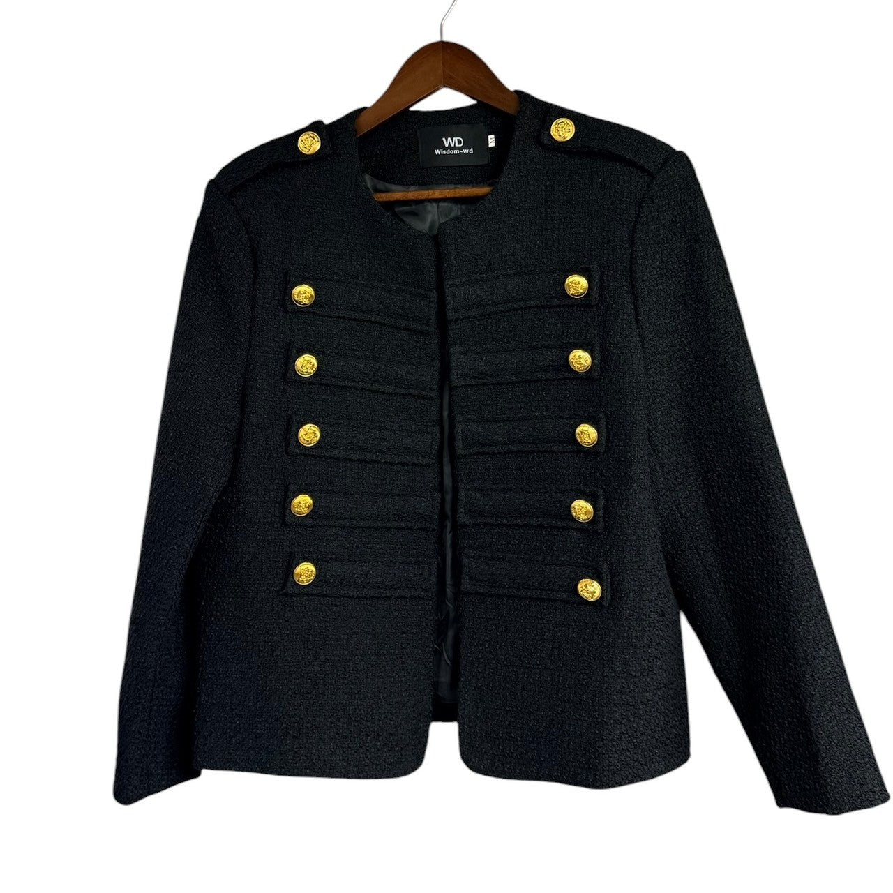 ALUDE アルード design tweed jacket ツイードジャケット M ブラック