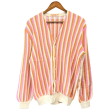 Load image into Gallery viewer, FANNI LEMMERMAYER for ANATOMICA ファニレママイヤー アナトミカ 2PLY STRIPE CARDIGAN ストライプアルパカカーディガン ミックス 15655