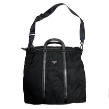 画像をギャラリービューアに読み込む, PRADA プラダ 2WAYショルダーナイロンハンドバッグ ロゴプレートトートバッグ