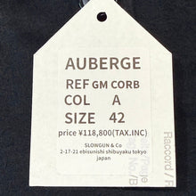 画像をギャラリービューアに読み込む, AUBERGE オーベルジュ GM CORB ジャーマンレザーコルビジェジャケット 42 ブラック 15346