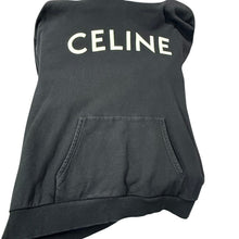 이미지를 갤러리 뷰어에 로드 , CELINE セリーヌ イタリア製 ロゴプリントプルオーバーパーカー 2Y321052H L ブラック 15428